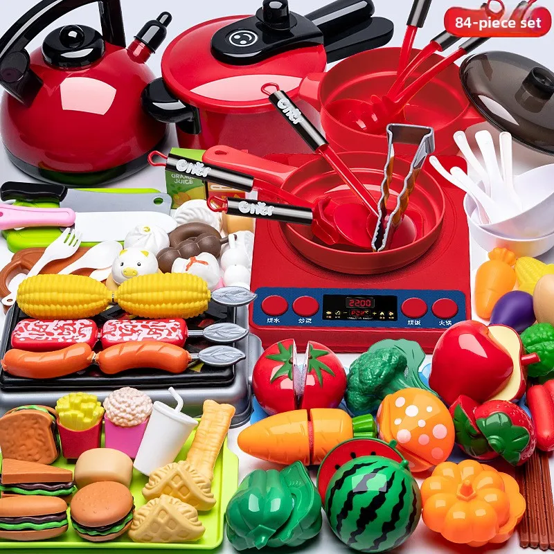 Kinderspeelhuis speelgoedsimulatie keukenset interesse teelt jongens en meisjes koken