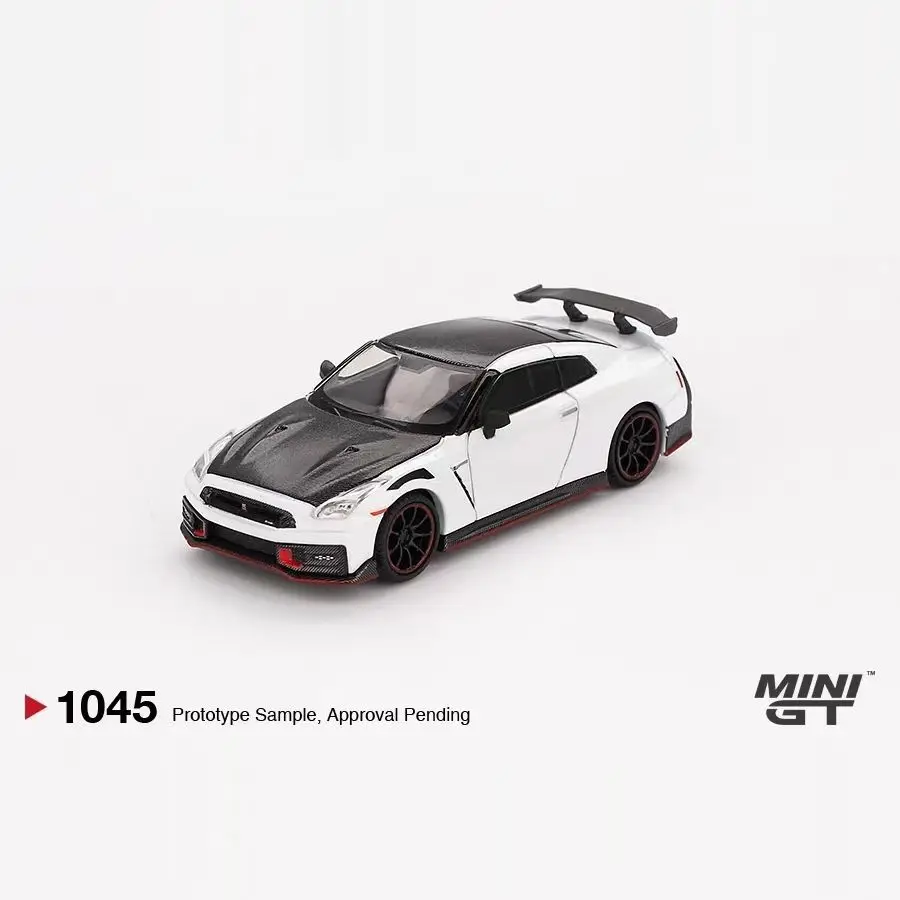 

MINI GT 1:64 #1045 Nissan GTR R35 white, simulated alloy car toy model