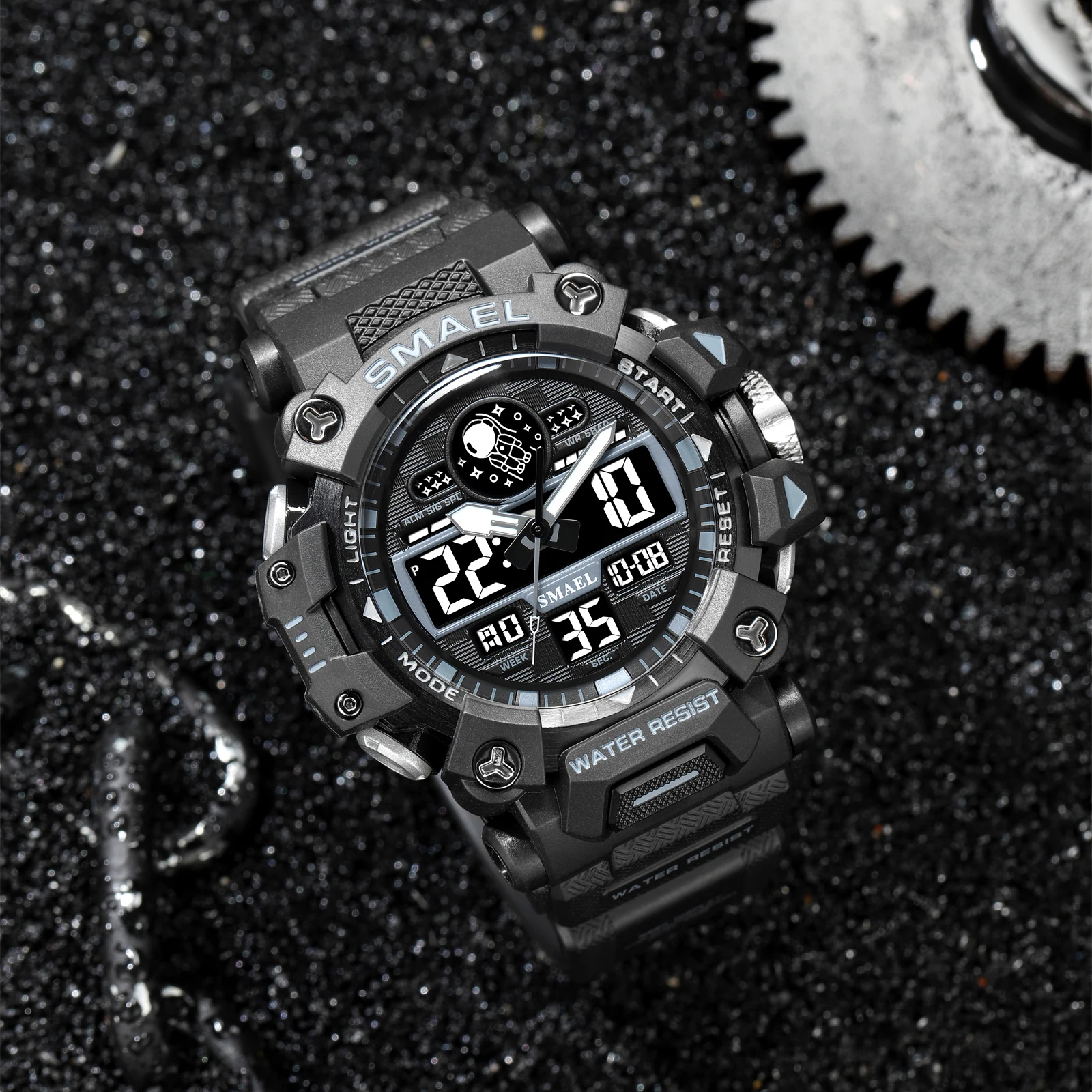 SMAEL Brand Men Sports Watches 50m Waterproof Digital Clock New Men Military Watch Army  8078 Led Quartz Watch Men Wristwatches