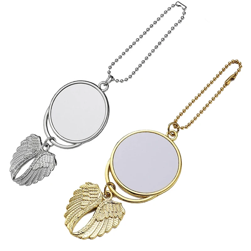 

10 шт./лот, сублимационная автомобильная вешалка из цинкового сплава, заготовки, крылья ангела, автомобильная вешалка, двухсторонняя печать, сублимационная автомобильная вешалка, украшения