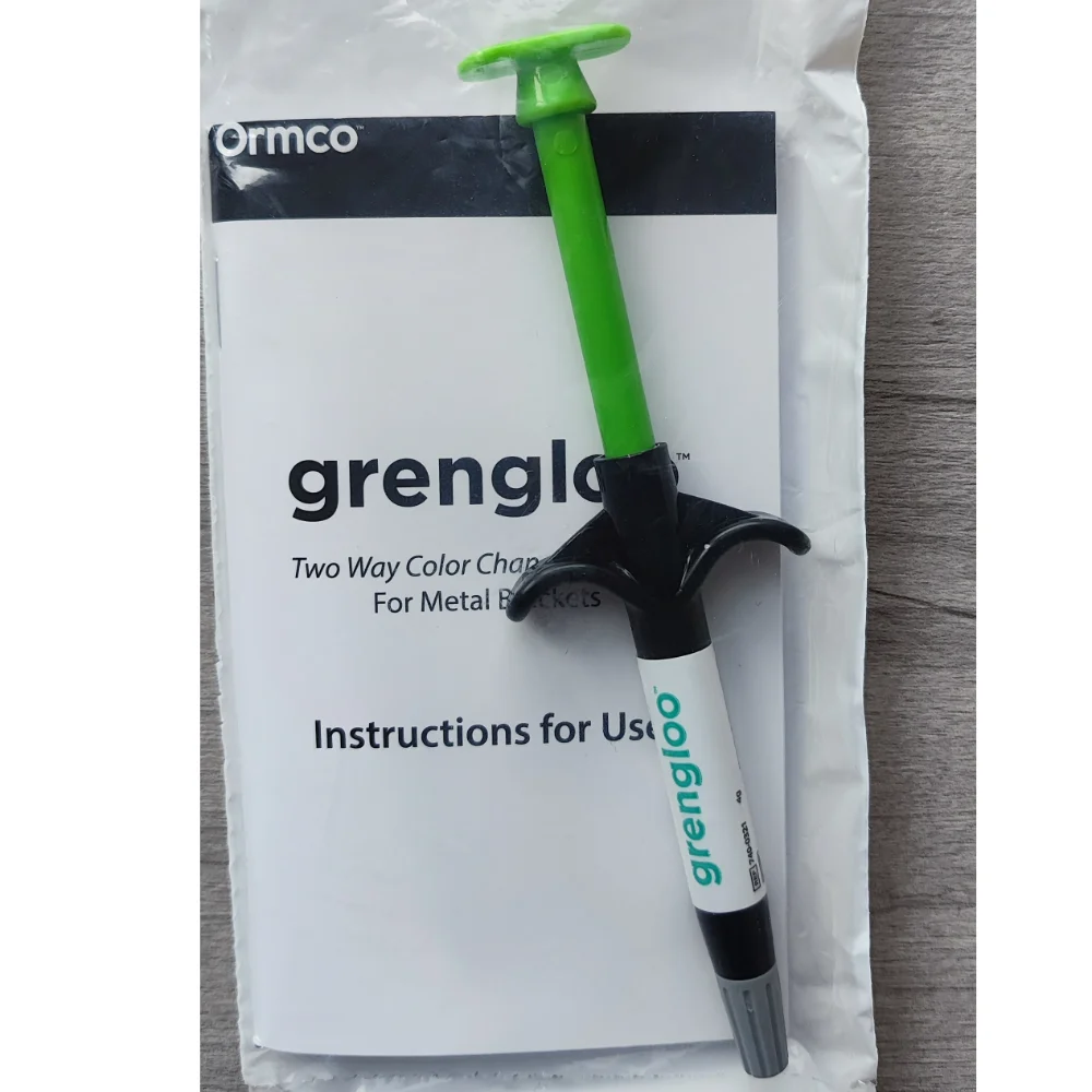 ORMCO Grengloo Orthodontic bracket adhesive/Green adhesive (4g/ branch) 740-0321 light curing orthodontic adhesive