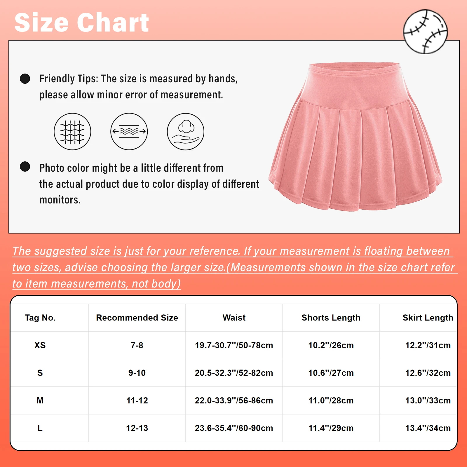 Kids Girls Sport Skirt With Shorts Tennis Golf Badminton Skort Pleated Built-In Shorts Skirts Short Summer Athletic Skirt Girl