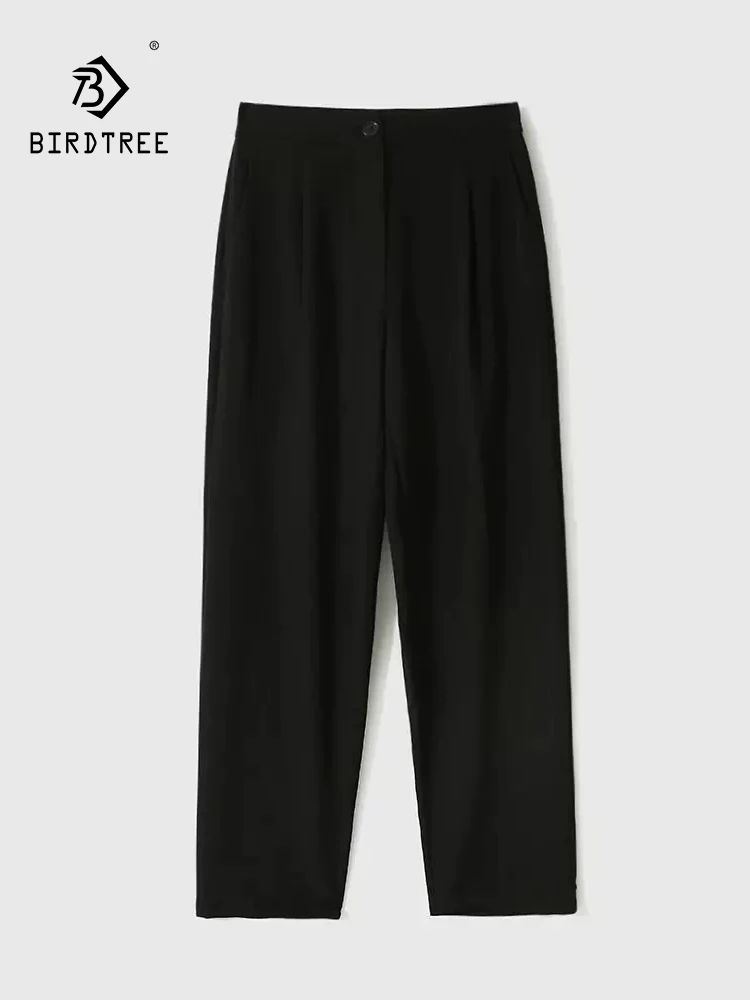 

BirdTree, 23MM 92.7%Mulberry Silk Elegant Suit Pants, Women Natural Waist Solid, Casual Office Lady Pants, 2024 Autumn B46434QC