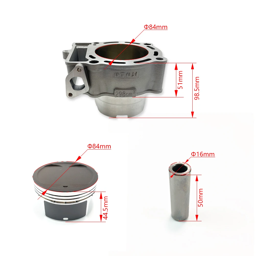 For ZONGSHEN ZS177MM Motorcycle Engine Cylinder Kit 84mm Cylinder Block Piston Ring Gasket Pad NC250 NC300 250cc Upgrade 300cc