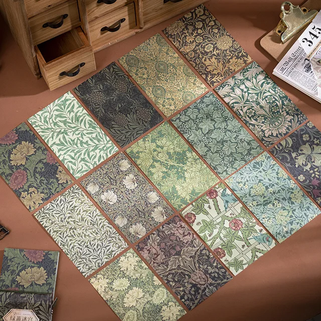 60 sztuk/pudełko Vintage literatura i sztuka namiot ręczny DIY dekoracyjny papier podkładowy ręcznie robione Scrapbooking śmieci dziennik dostaw