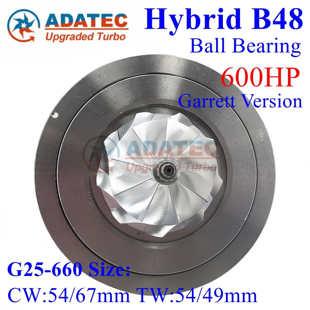 

Ball Bearing G25-660 size Hybrid B48 49477-02404 11657637563 49477-02400 Upgrade Turbine Cartridge For BMW 1er 2015/09-2019/12 F