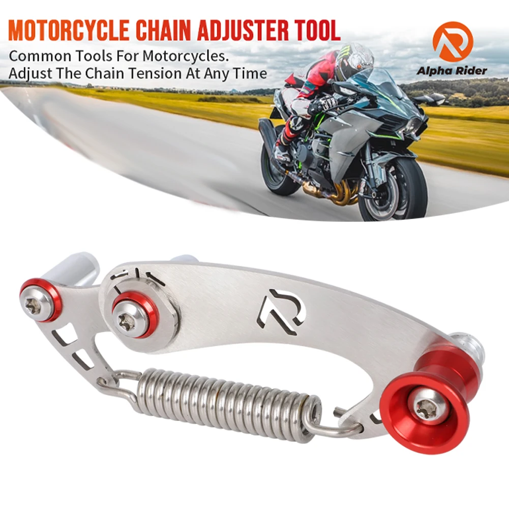 For Motorcycle Chain Slack Adjuster Tool Motorcycle Dirt Bike Universal Tension Checking Adjust Slack Setter Tool