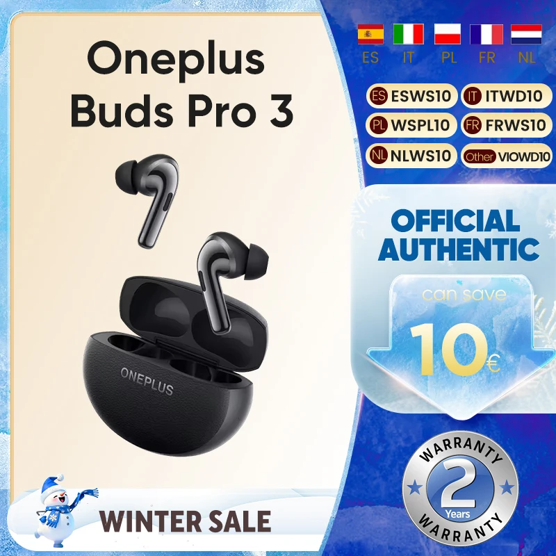 Version mondiale OnePlus Buds Pro 3 écouteur jusqu'à 50dB suppression du bruit Audio spatial avec suivi de tête Audio haute résolution