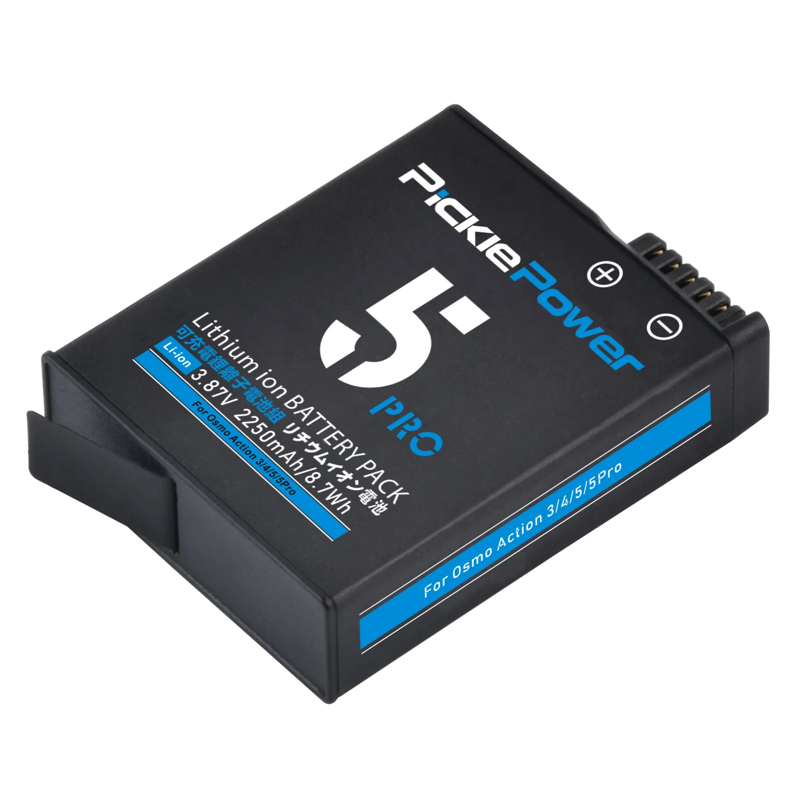 PicklePower 2250mAh Battery Compatible with DJI Osmo 360, Action 6, Action 5pro, Action 4, Action 3 Camera