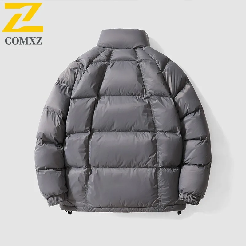COMXZ Luxury Men Cotton Coat Casual Notch Collar Outdoor Mountaineering Windproof Coat Fashion Travel Lightweight Winter Garment