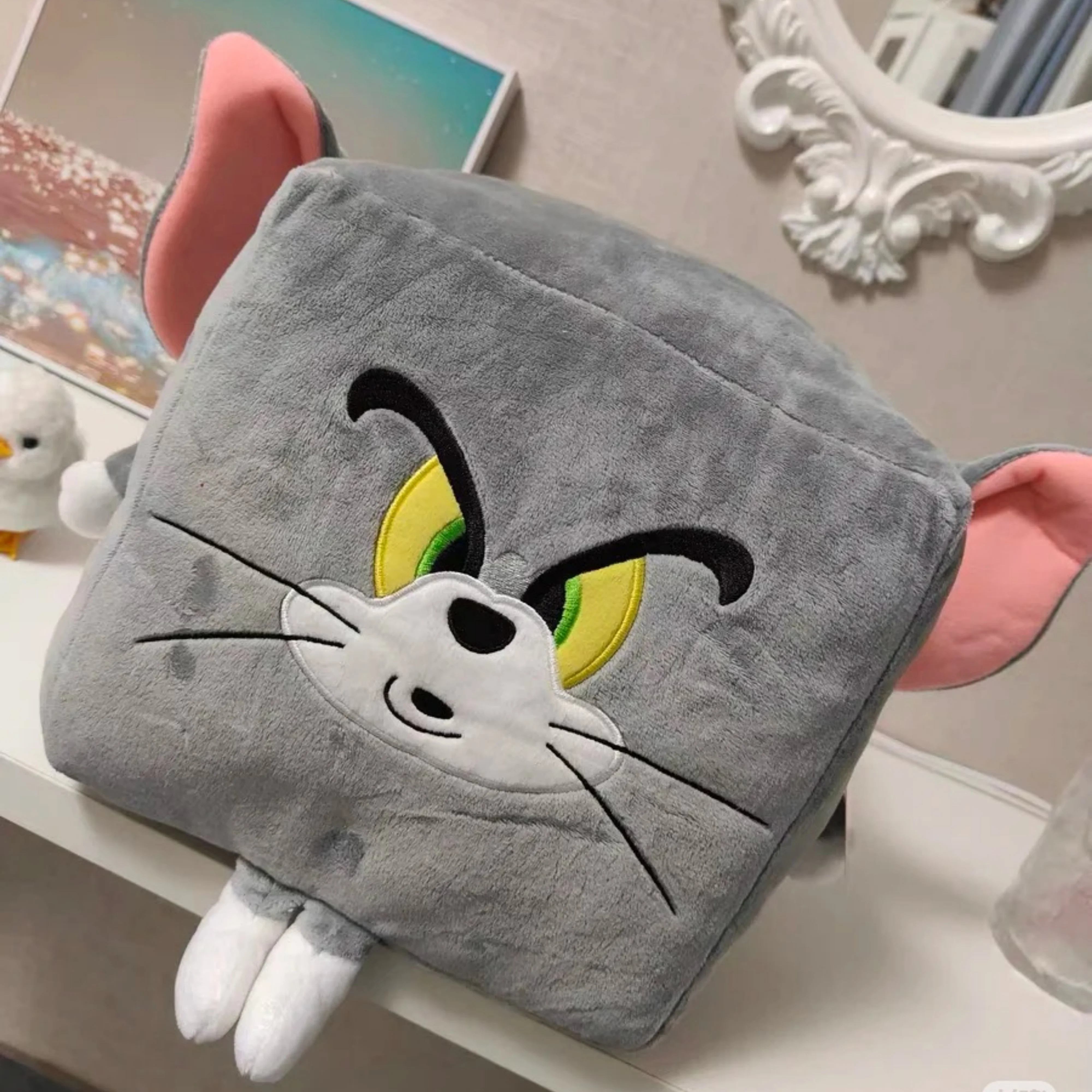 Tom And Jerry Plush Transfiguration Super Cute Waffle Movie Cartoon Characters Plush Toy Cushion Pillow Children Festival Gift