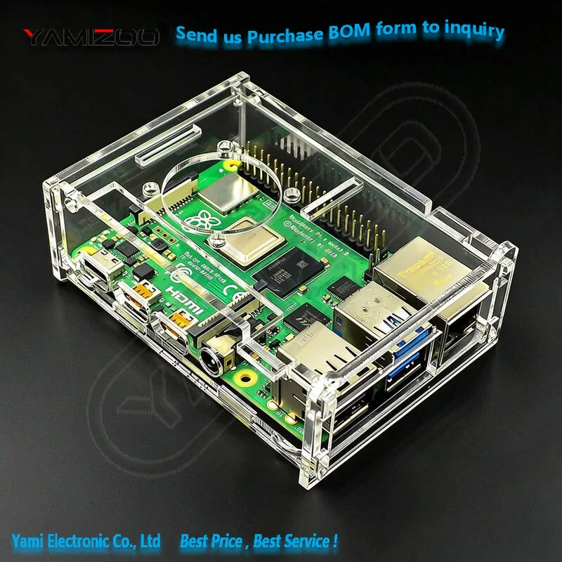 Acrylgehäuse für Raspberry Pi 3/4 Generation B+ mit Lüftermontage – Detail 4