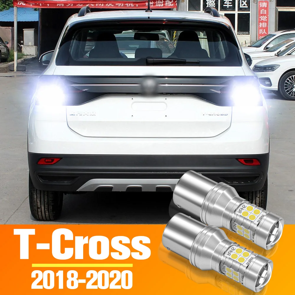 2 Stuks Led Reverse Licht Voor Vw T-Cross T Cross Accessoires Lamp 2018 2019 2020 Backup Back Up lamp