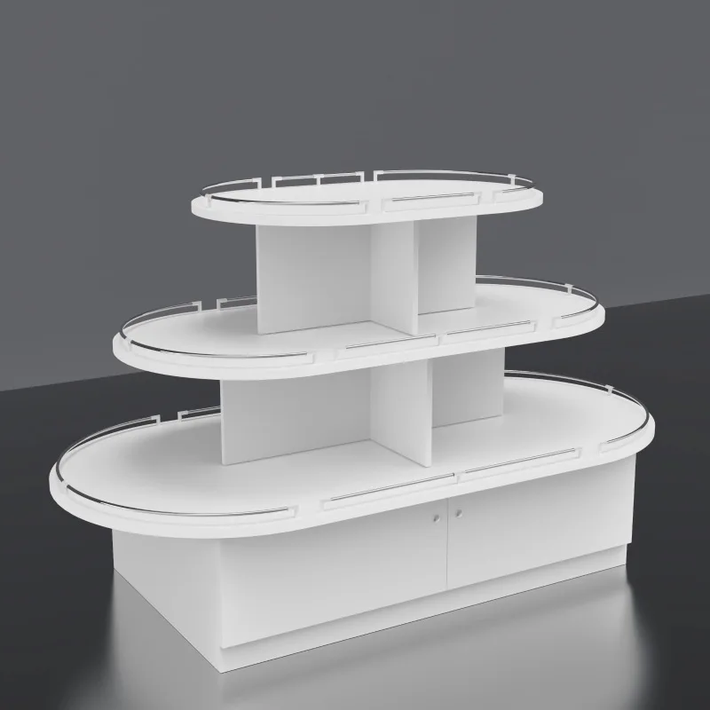Supermarket island stack shelf display rack, cosmetics maternal and baby jewelry display cabinet, toy display promotion assembly