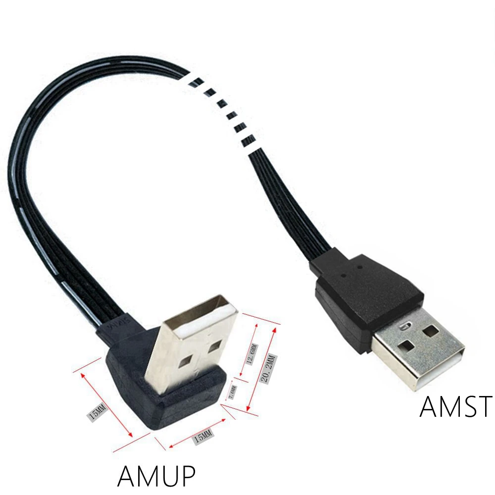 USB-адаптер на 90 градиентных звеньев, адаптер на 90 градиентов, USB-кабель на 10 см, 2,0 см