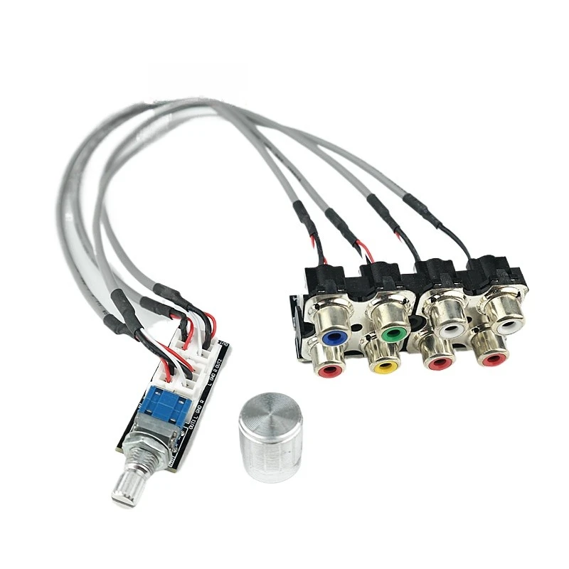 For AV Audio Signal Switching Board 3-channel Dual-channel Sound Source Switching Rotary Switch with RCA Lotus Seat Transfer