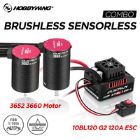 HobbyWing QuicRun WP 10BL120 G2 120A ESC 3652 3660 G2 Motor 2-4S Speed Controller
