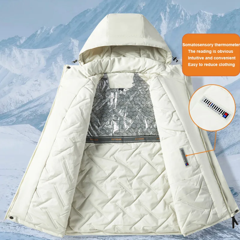 

Теплая куртка, водонепроницаемая, дышащая, ветрозащитная, для альпинизма, морозостойкая, хлопковая, толстая куртка, уличная мужская и женская, такая же куртка