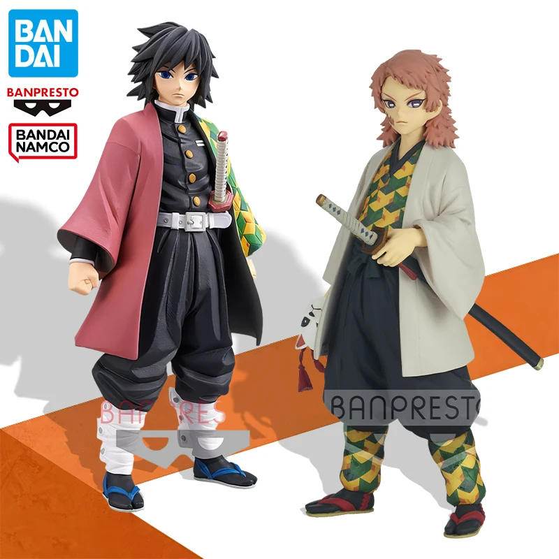 In Stock Bandai Genuine Anime Demon Slayer Sabito Tomioka Giyuu Action Figure Ornaments Collection Model Hobby Toys Kids Gift