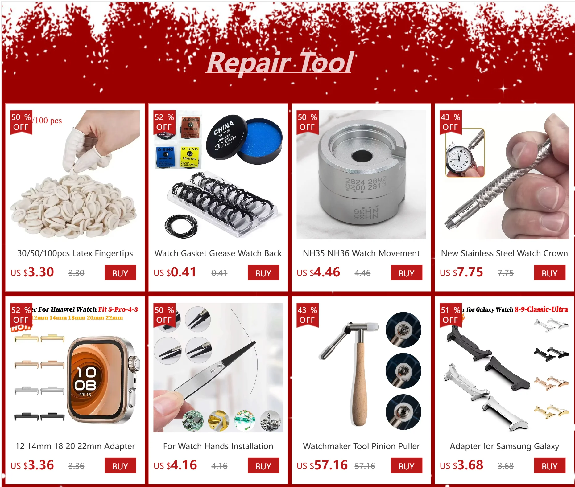 6 Slots Uhr Staub Blatt Abdeckung mit Tablett Uhrwerk Reparatur Werkzeug Ersatz Schutz Uhrmacher Reparatur Werkzeuge Schmuck Werkzeuge – Detail 1