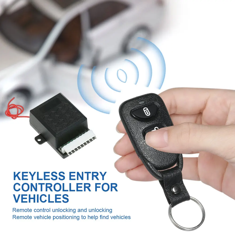 12V Vehicle Keyless Entry System Universal Auto Locking Security Keyless Entry Kit Portable Car Auto Remote Switch Lock Kit