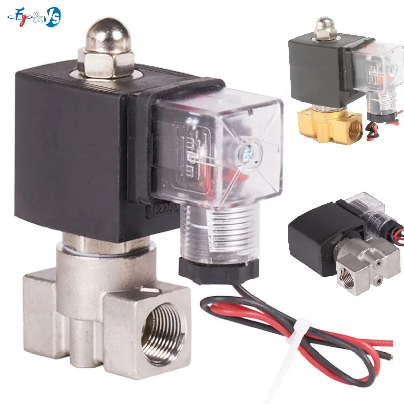 Factory Price 1/4 Inch 3/8 Inch Stainless Steel  Brass Normally Closed High Pressure Miniature Burnfuel Valve Solenoid Valve