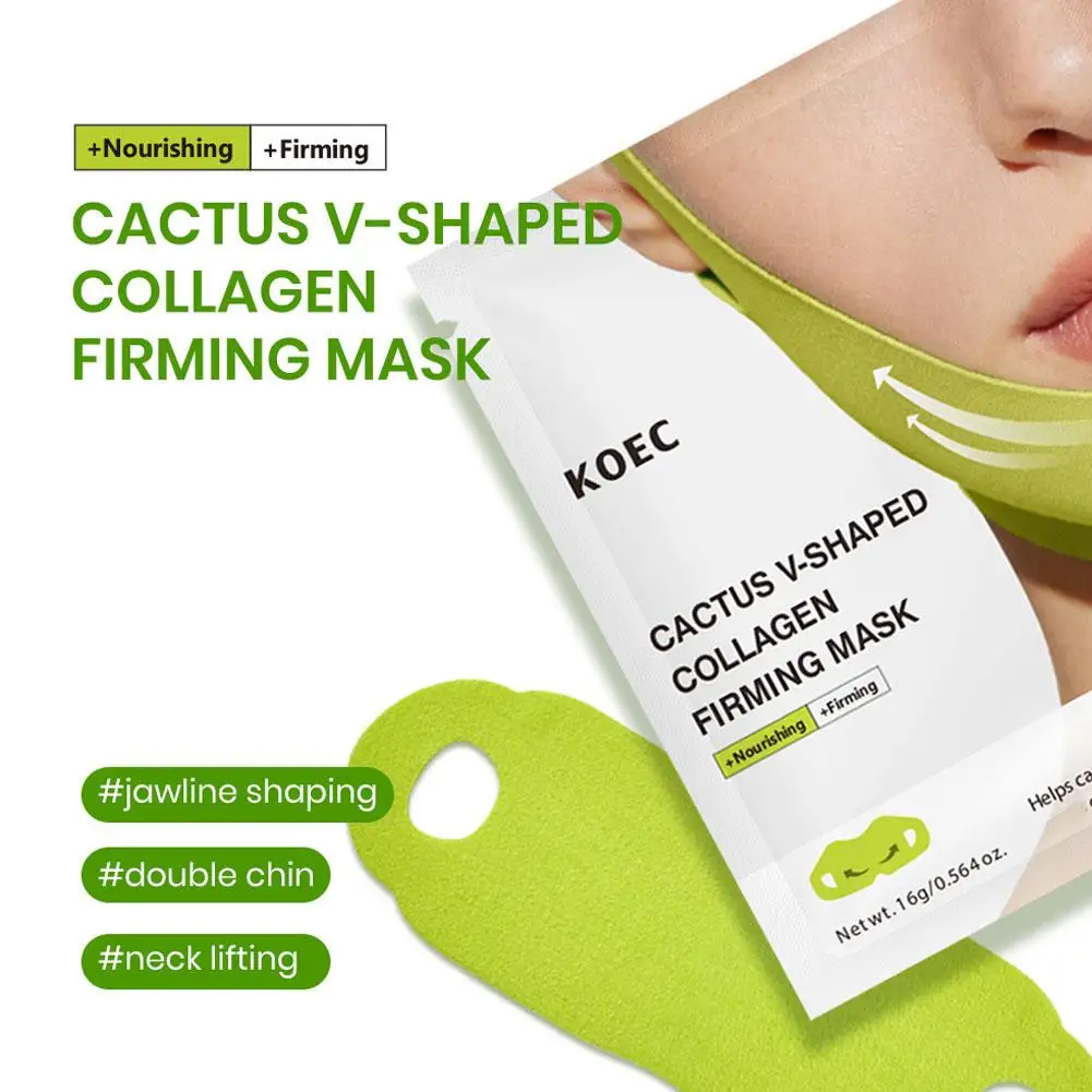 V Line Lifting Mask Collagen Neck Lift Patch for Double Chin Treatment Anti-Saggy Face Slimming Bandage Nourishing Mask