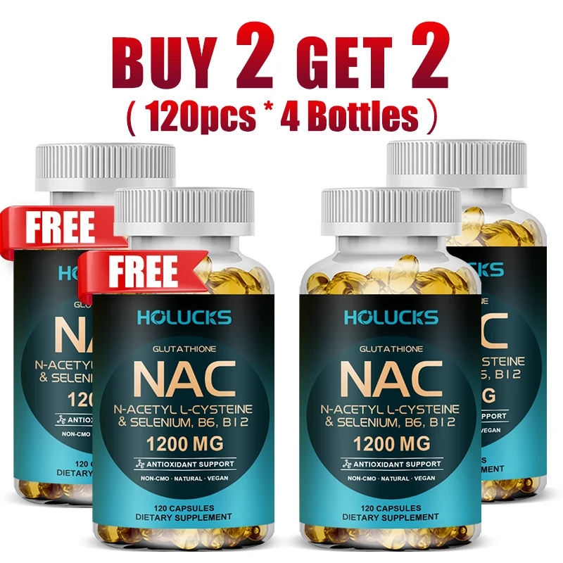 Natural NAC Supplement, Detox & Antioxidant, Anti-Aging, for Liver Health, Immune Support, Skin Care, Hair, Nails