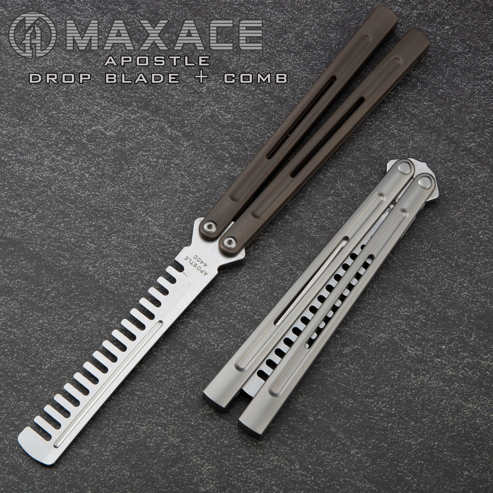 Maxace Apostle 2 Butterfly Trainer Knife Balisong Trainer Pocket Foldable Knife Training Tool for Outdoor Games  Practice Knife