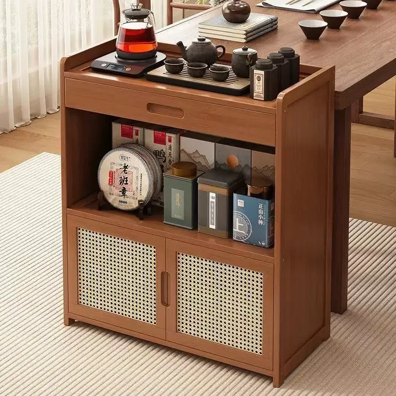 Tea Rack, Shelf, Multi-layer Storage Tea Set Display Cabinet, Tea Room, Small Bogu Rack, Solid Wood Storage Locker. Factory