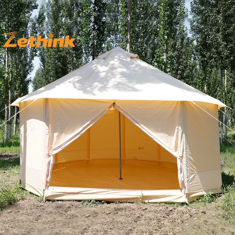 Portable Glamping Family Camping Tent 4 Seasons Waterproof Mongolian Yurt