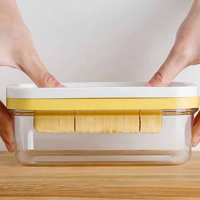 

Factory Direct Sales Baking Tools Butter Box Butter Box Crisper Sealed Rectangular Storage Box Cheese Cutting Cutter