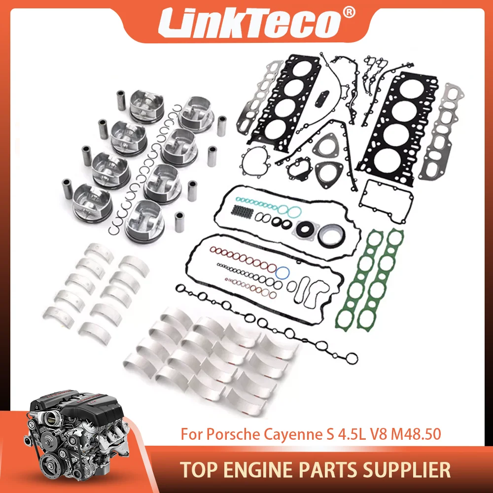 

Engine Part Bearings Full Gasket Set Piston & Ring Kit Fit M48.00 M48.50 4.5 L T V8 GAS For Porsche Cayenne 4.5L 4.5T 2003-2007