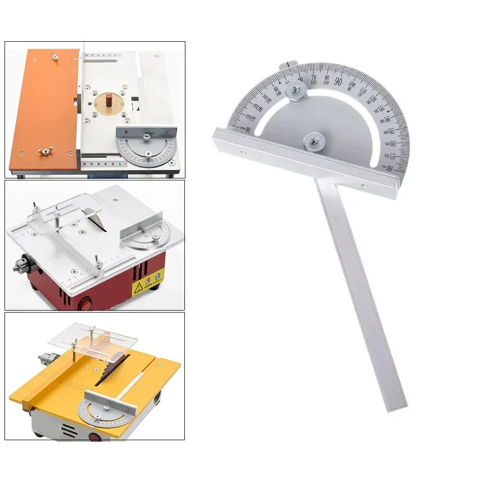 1Pcs Mini Table Saw Circular Router Miter Gauge DIY Woodworking Machines Angle Ruler 180mm Woodworking T-slot Angle Ruler