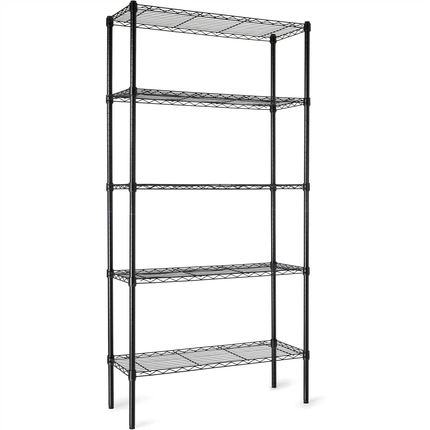 

5-Shelf Adjustable Heavy Duty Steel Wire Storage Shelves, 36x14x72 Inch, 1750 Lbs Capacity, for Garage Kitchen