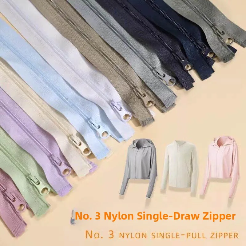 ziper-de-dentes-finos-nº-3-para-roupas-esportivas-abertura-Unica-protecao-solar-de-verao-pijamas-infantis-ziper-duravel-e