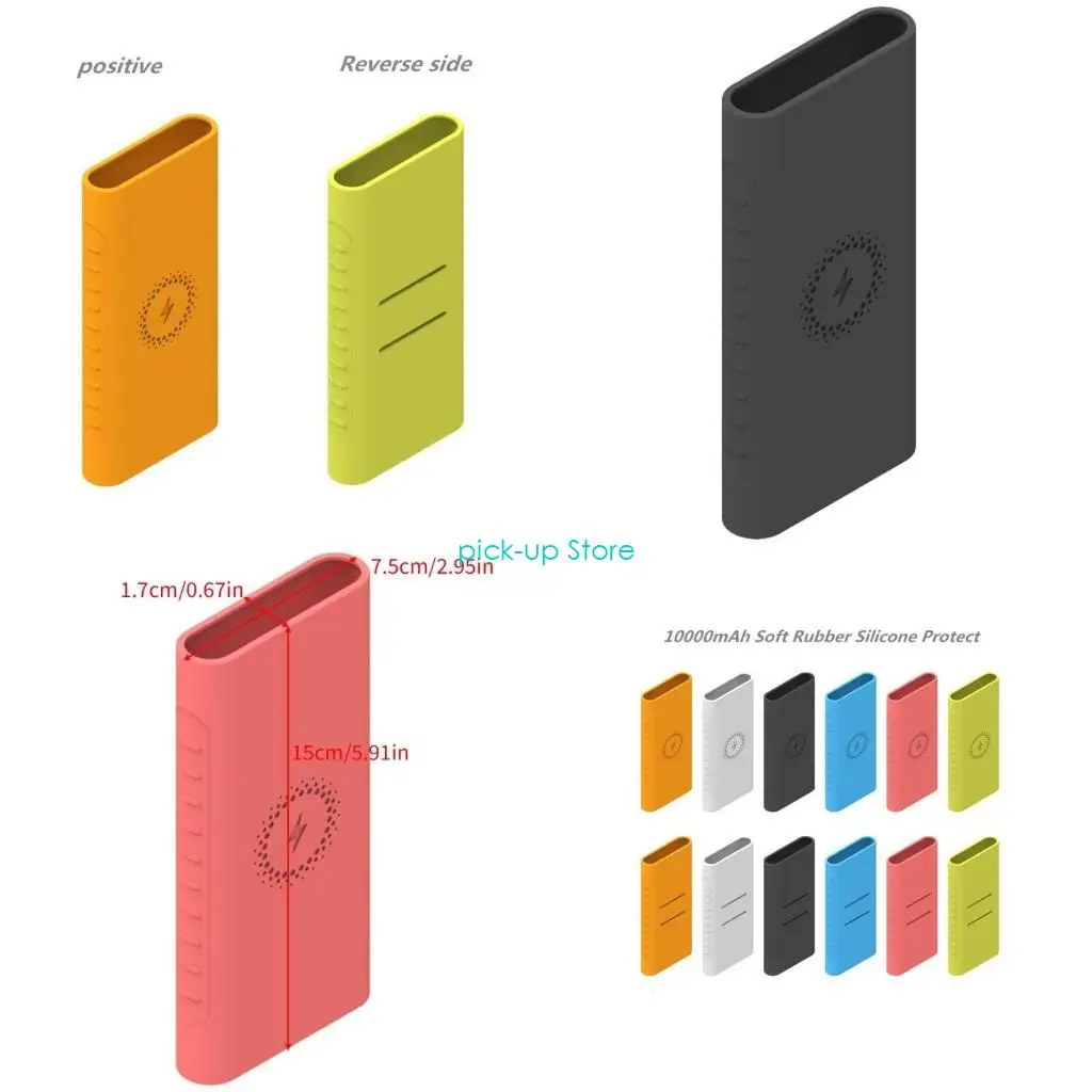 Capa protetora de silicone q5wa, adequada para powerbank 10000mah plm11zm, acessórios sem fio, capa wpb15zm e plm13zm