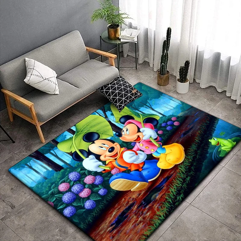 Mickey Teppiche Mode 3D-Druck Anime Teppiche Cartoon Wohnzimmer Schlafzimmer große Fläche weichen Teppich nach Hause Kinderzimmer Matte