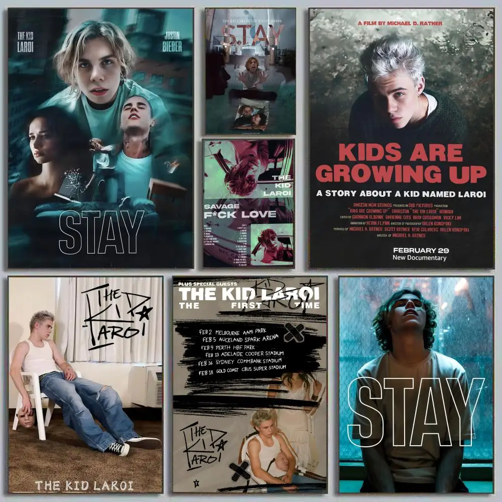 ملصق مغني الراب K-kid L-LaroI ملصق مساحة مثالية ذاتي اللصق للمكتب والمنزل والمسرح وديكور فني للحائط هدية رائعة #2