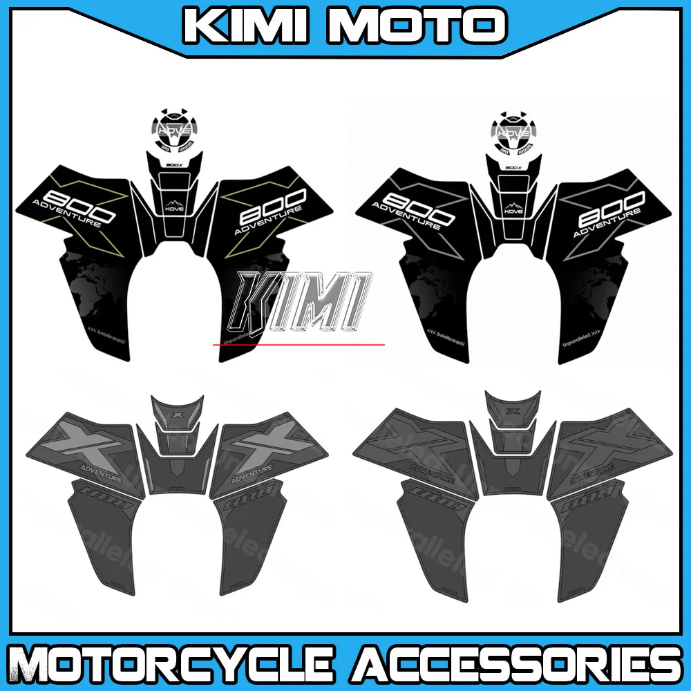 For KOVE 800X For Colove 800X Motorcycle Sticker Gas Fuel Tank Side Decal Protector Traction Pad Cover Decoration Sets