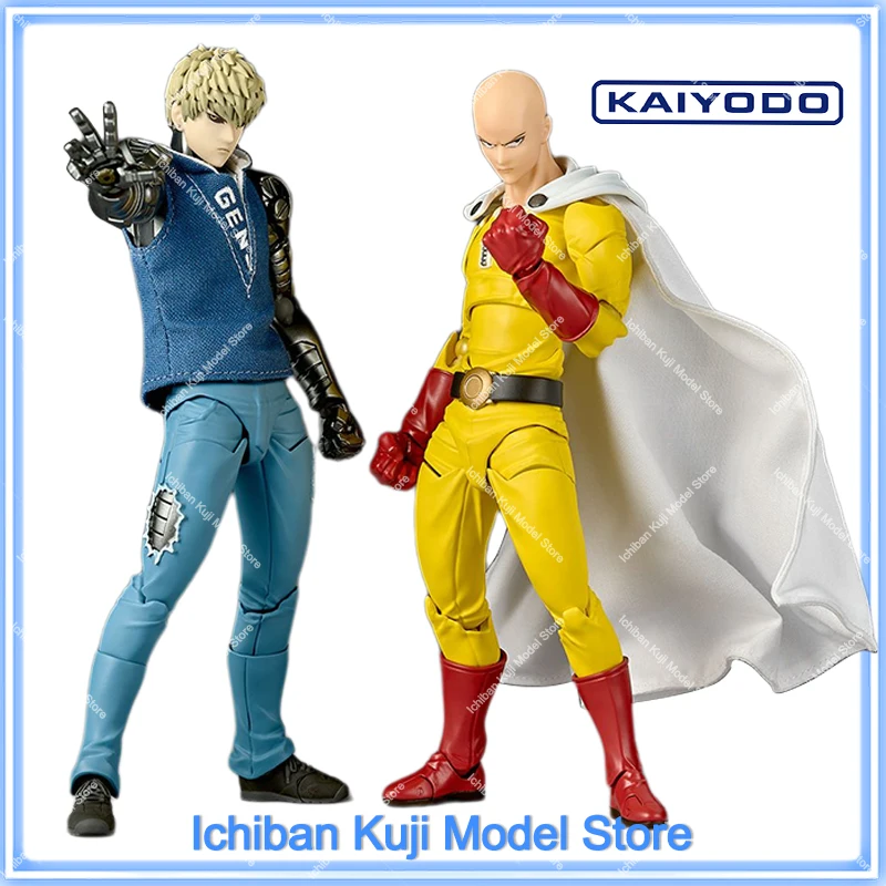 100%Original Kaiyodo1/12 Revoltech Amazing Yamaguchi One Punch Man Saitama Genos PVC Anime Action Figures Model Collectible Toy