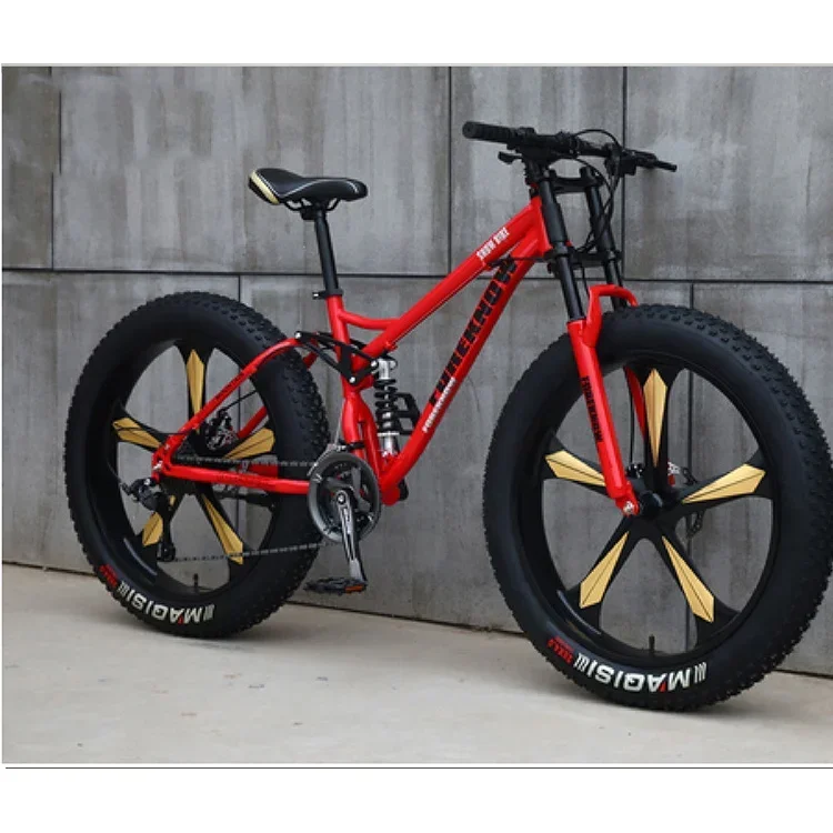 Popular New Beach Cruiser 24'' 26'' 4.0 New Design Mountain Bike Type Off-road Fat Tires Snow Mountain Bicycle