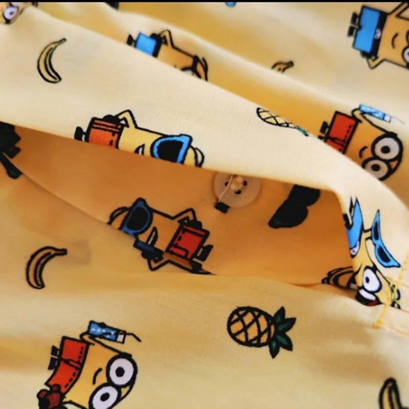 New Men\'s Underwear Cute Cartoon Unisex Shorts Wear at home Loose Cotton Sleep Bottoms