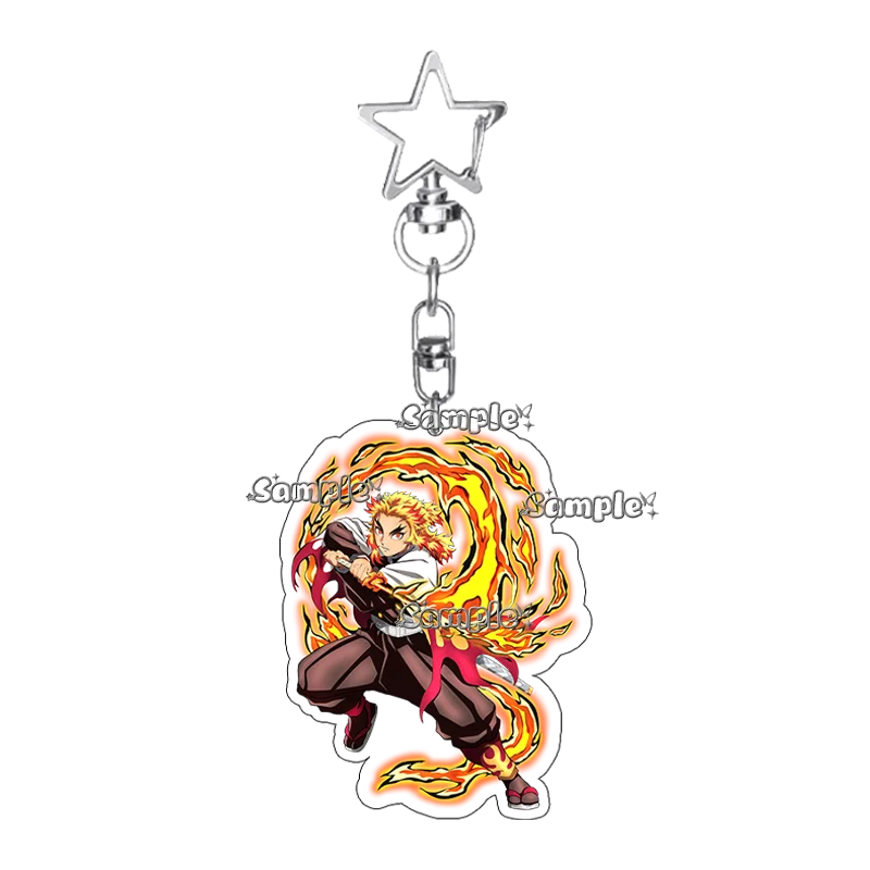 Anime Zenitsu Rengoku Keychain Acrylic Accessory