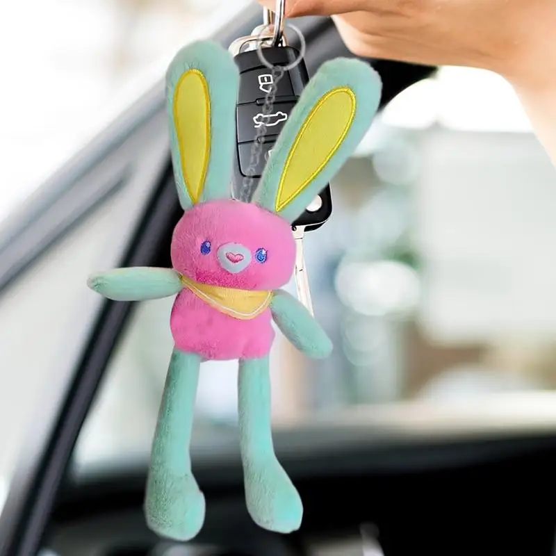 Conejito de peluche extraíble de 11 pulgadas, conejito de Pascua, juguetes extraíbles, conejo divertido relleno de Pascua, llavero colgante de felpa para cumpleaños y