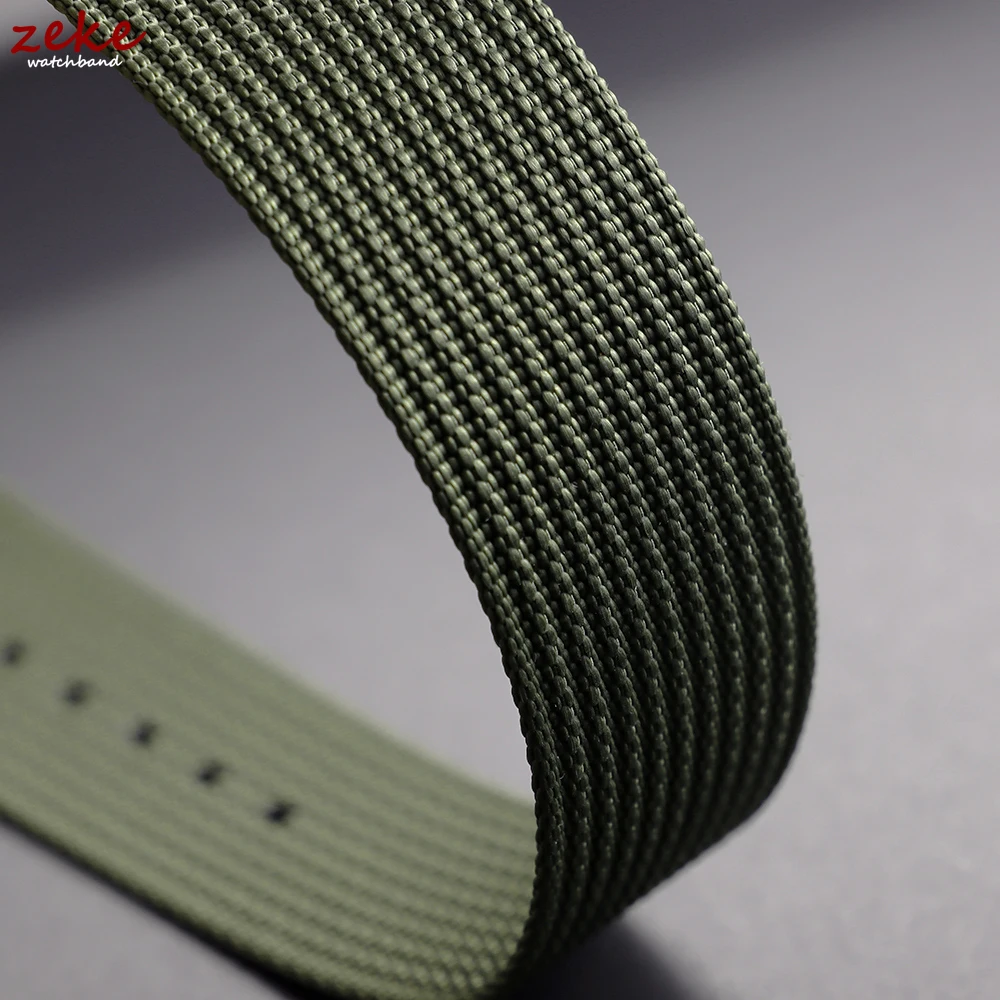 Army Sports Breathable Nylon Watch Band 18/20/22mm Braided Nylon Strap for Seiko Men's Fabric Nylon Bracelet Wristbelt for Omega image 6