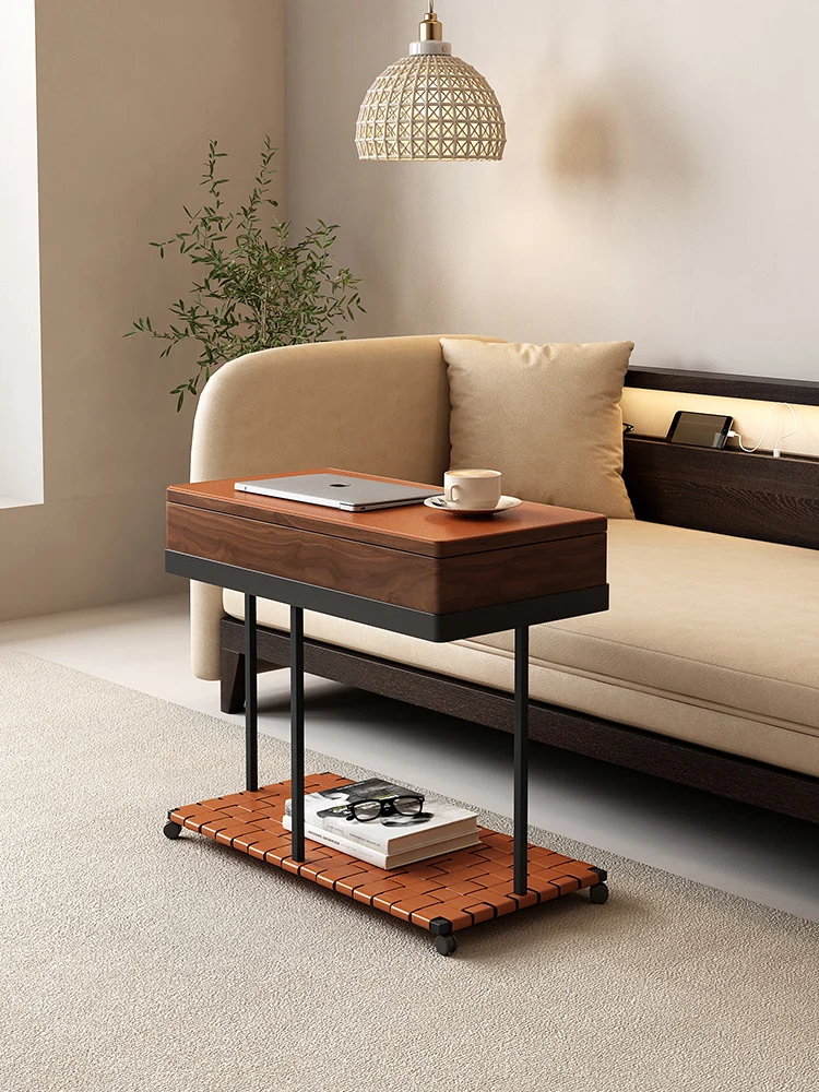 Minimalist Solid Wood Sofa Side Table Removable Corner Table Bedside Side Table Living Room Small Coffee Table