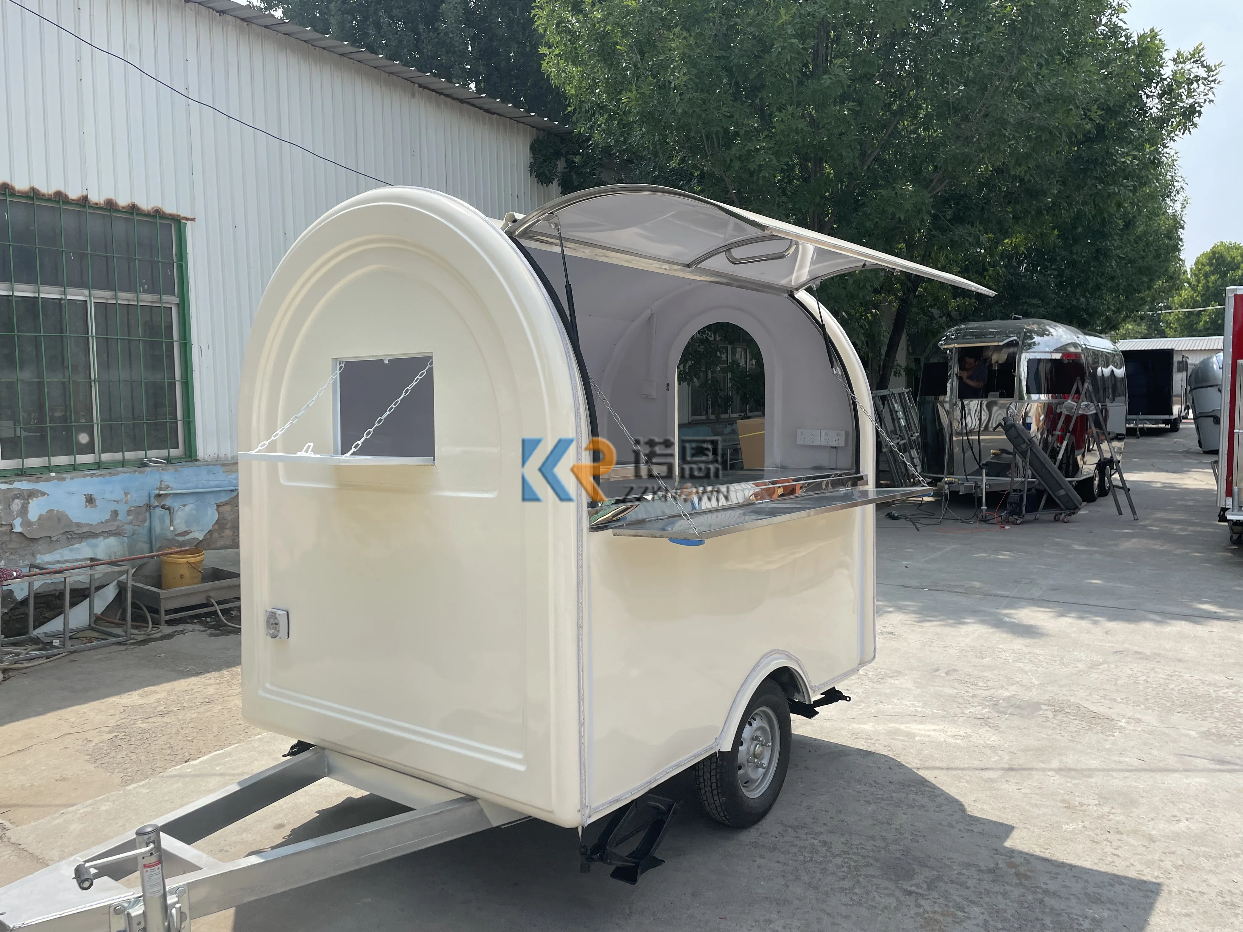 

KN-220B Usa VIN Registered Mobile Food Trailer Hotdog Food Trucks with Full Kitchen Collapsible Food Cart Coffee Trailer Bar