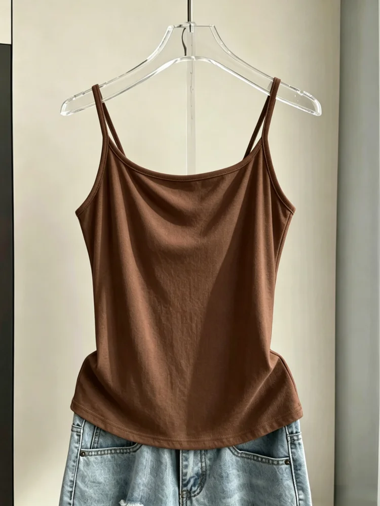 

Women's Loose Cotton Tank Top 95% Cotton Summer New Style Outerwear Inner Match Base Shirt plus Size Slimming Belly Cover