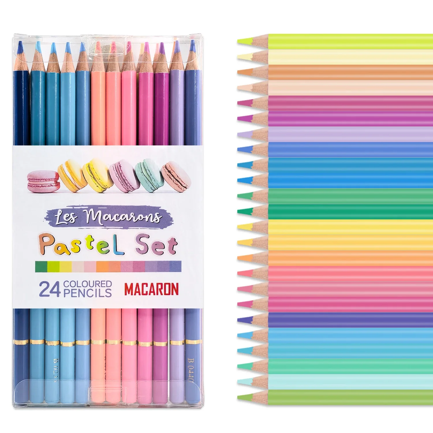 12/24/50/72 stuks pastelkleurige potlodenset - Macaron-kleuren voor kleuren voor volwassenen, zachte kern, ideaal voor het aanbrengen van laagjes